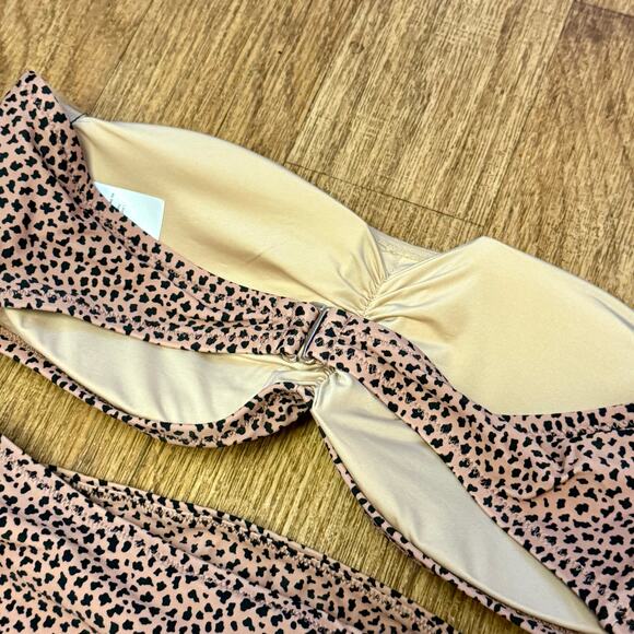 A Pea in the Pod Maternity Animal Print Convertible Two-Piece Swimsuit Set - Picture 7 of 12